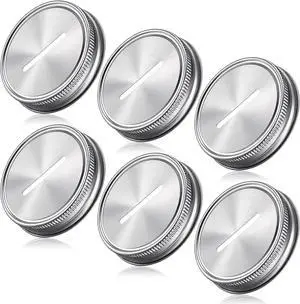 Geiserailie 6 Pieces Coin Slot Mason Jars Lids Regular Mouth & Piggy Bank Geiserailie 6 Pieces Coin Slot Mason Jars Lids Regular Mouth & Piggy Bank