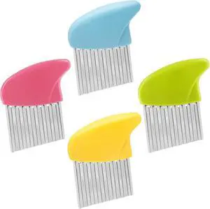 Luomorgo 4 Pack Stainless Steel Potato Crinkle Cutter Luomorgo 4 Pack Stainless Steel Potato Crinkle Cutter