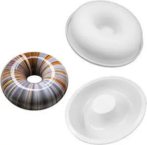 Hewnda 2Pack 7 Inch Round Silicone Donut Mould Chocolate Mousse Mould Hewnda 2Pack 7 Inch Round Silicone Donut Mould Chocolate Mousse Mould