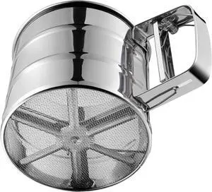 Rondauno Flour Sifter for Baking, Crank Sifter for Powdered Sugar Duster Rondauno Flour Sifter for Baking, Crank Sifter for Powdered Sugar Duster