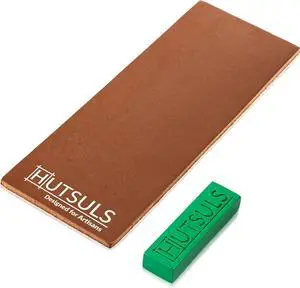 Hutsuls Brown Leather Strop with Compound - Get Razor-Sharp Edges with Stropping Kit, Green Honing Compound & Vegetable Tanned Two Sided Knife Sharpener Step-by-Step Guide Included Hutsuls Brown Leather Strop with Compound - Get Razor-Sharp Edges with Stropping Kit, Green Honing Compound & Vegetable Tanned Two Sided Knife Sharpener Step-by-Step Guide Included