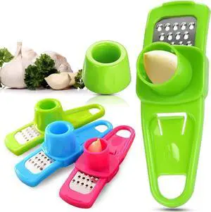 Landkitch-Garlic Grinder (2 Pack)-Hand Garlic Grinder-Small Hand Grinder for Garlic-Garlic Slicer-Garlic Mincer-2025 New Hand Press Garlic Chopper-Garlic Press Hand Specialty Tools (Green + Pink) Landkitch-Garlic Grinder (2 Pack)-Hand Garlic Grinder-Small Hand Grinder for Garlic-Garlic Slicer-Garlic Mincer-2025 New Hand Press Garlic Chopper-Garlic Press Hand Specialty Tools (Green + Pink)