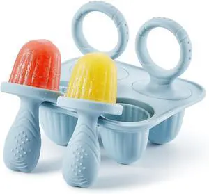 ACOOKEE Toddler Popsicles Molds 1 Pack 4 Handle, BPA Free, Silicone Baby Popsicles Molds Easy Release Ice Cream Molds Reusable ACOOKEE Toddler Popsicles Molds 1 Pack 4 Handle, BPA Free, Silicone Baby Popsicles Molds Easy Release Ice Cream Molds Reusable