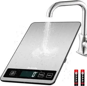 Food Scale, 22lb/10kg Digital Kitchen Scale Weight Grams and Ounces with 0.1oz/1g Precision, 6 Units and Tare Key Design, LCD Display & Stainless Steel Panel for Baking, Cooking, Postage Food Scale, 22lb/10kg Digital Kitchen Scale Weight Grams and Ounces with 0.1oz/1g Precision, 6 Units and Tare Key Design, LCD Display & Stainless Steel Panel for Baking, Cooking, Postage