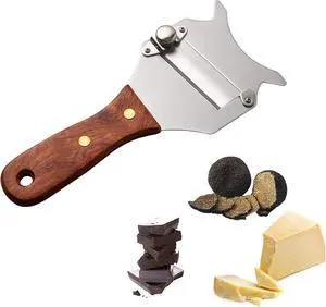 IMEEA Truffle Slicer Shaver Stainless Steel Chocolate Cheese Shaver Grater Curler with Adjustable Smooth Blade and Wood Handle IMEEA Truffle Slicer Shaver Stainless Steel Chocolate Cheese Shaver Grater Curler with Adjustable Smooth Blade and Wood Handle