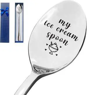 My Ice Cream Spoon, Funny Engraved Stainless Steel, Perfect for Ice Cream Lovers, Ideal Gifts for Women, Men & Kids, Great for Birthdays, Valentine's & Christmas My Ice Cream Spoon, Funny Engraved Stainless Steel, Perfect for Ice Cream Lovers, Ideal Gifts for Women, Men & Kids, Great for Birthdays, Valentine's & Christmas