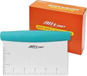 ALLTOP Bench Scraper & Chopper for Kitchen - Ideal Baking Essential Utensil,Stainless Steel Pastry/Dough/Food Cutter Tool for Cake Pizza Bread,Cooking - 1 Pack,Blue ALLTOP Bench Scraper & Chopper for Kitchen - Ideal Baking Essential Utensil,Stainless Steel Pastry/Dough/Food Cutter Tool for Cake Pizza Bread,Cooking - 1 Pack,Blue