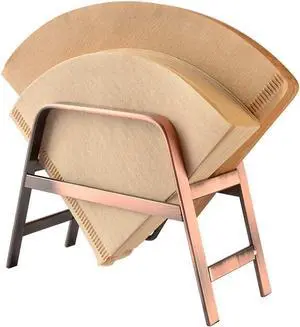 CAFEMASY Retro Copper Coffee Filter Paper Holder Rack Stand for Home Kitchen Cafe Bar Cone Coffee Filters Storage CAFEMASY Retro Copper Coffee Filter Paper Holder Rack Stand for Home Kitchen Cafe Bar Cone Coffee Filters Storage