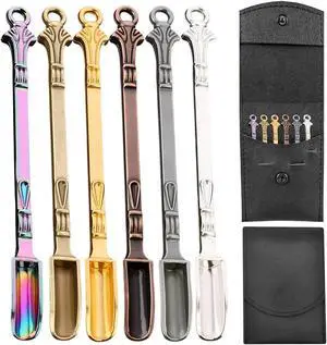 6 Pcs Mini Spoons with Storage Pouch for Medicine,Spice, Pendants,Keychains 6 Pcs Mini Spoons with Storage Pouch for Medicine,Spice, Pendants,Keychains