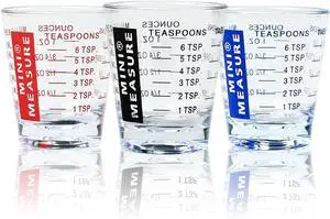 New Talent plastic Measuring cup Shot Glass set of 3pcs, Shot Glasses Measuring cup, 26-Incremental Measurement 1oz, 6 Tsp, 2 Tbs, 30ml New Talent plastic Measuring cup Shot Glass set of 3pcs, Shot Glasses Measuring cup, 26-Incremental Measurement 1oz, 6 Tsp, 2 Tbs, 30ml
