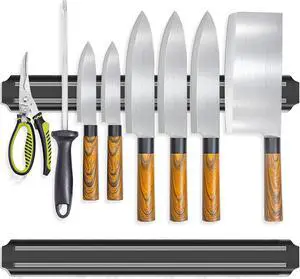 Magnetic Knife Holder (15 Inch - Set Of 2) Magnetic Knife Strips For Wall -Strong Powerful Knife Rack Storage Display Organizer-Securely Hang Knives On a Multipurpose Kitchen Bar Magnetic Knife Holder (15 Inch - Set Of 2) Magnetic Knife Strips For Wall -Strong Powerful Knife Rack Storage Display Organizer-Securely Hang Knives On a Multipurpose Kitchen Bar