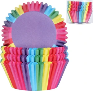 100 Pcs Rainbow Cupcake Liners,Greaseproof Paper Muffin Cups for Party 100 Pcs Rainbow Cupcake Liners,Greaseproof Paper Muffin Cups for Party