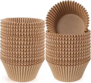 Caperci 300pcs Jumbo Muffin Cupcake Liners Natural Paper Large Baking Cups Caperci 300pcs Jumbo Muffin Cupcake Liners Natural Paper Large Baking Cups