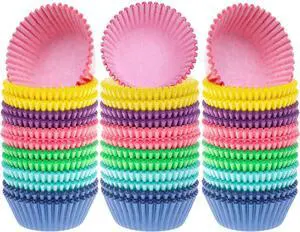 Selizo 600 Pcs Cupcake Liners Cupcake Wrappers Cupcake Paper Baking Cups for Cake Balls, Muffins, Cupcakes and Candies, Assorted Bright Colors Selizo 600 Pcs Cupcake Liners Cupcake Wrappers Cupcake Paper Baking Cups for Cake Balls, Muffins, Cupcakes and Candies, Assorted Bright Colors