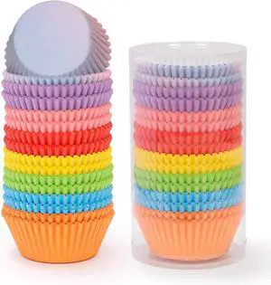 Rainbow Standard Cupcake Liners 400 Count Solid Colorful Paper Baking Cups Food Grade Disposable Cupcake Wrappers Bright Color Muffin Cups for Wedding Birthday Tea Party Baking Supplies Rainbow Standard Cupcake Liners 400 Count Solid Colorful Paper Baking Cups Food Grade Disposable Cupcake Wrappers Bright Color Muffin Cups for Wedding Birthday Tea Party Baking Supplies