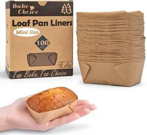 Bake Choice 100 Mini Loaf Pan Liners Compatible with Wilton Mini Loaf Pan Bake Choice 100 Mini Loaf Pan Liners Compatible with Wilton Mini Loaf Pan
