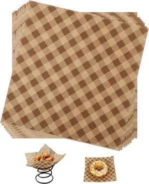 100pcs 7.1x7.1 in Waxed Deli Paper Sheets, Brown Parchment Paper 100pcs 7.1x7.1 in Waxed Deli Paper Sheets, Brown Parchment Paper
