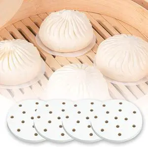 400Pcs Small Bamboo Steamer Liners, Non-stick Mini Steam Paper for Steamed Buns Dumplings(4in) 400Pcs Small Bamboo Steamer Liners, Non-stick Mini Steam Paper for Steamed Buns Dumplings(4in)