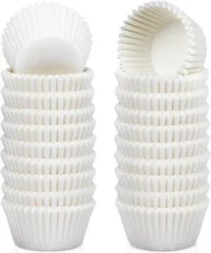 Caperci 500 Count Mini Cupcake Liners White Muffin Liners Greaseproof No Smell Small Cupcake Wrappers Baking Cups Caperci 500 Count Mini Cupcake Liners White Muffin Liners Greaseproof No Smell Small Cupcake Wrappers Baking Cups