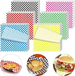 120Pcs Wax Paper Sheets for Food, 12x12 In Variety Pack Checkered Food Basket Liners, Grease Resistant Sandiwch Wrapping Paper, Festive Design Deli Sheets For Party, Fair and Outdoors Kovpnor 120Pcs Wax Paper Sheets for Food, 12x12 In Variety Pack Checkered Food Basket Liners, Grease Resistant Sandiwch Wrapping Paper, Festive Design Deli Sheets For Party, Fair and Outdoors Kovpnor