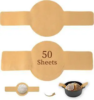 BlissBoard Disposable Parchment Bread Sling for Dutch Oven 50 Pcs BlissBoard Disposable Parchment Bread Sling for Dutch Oven 50 Pcs