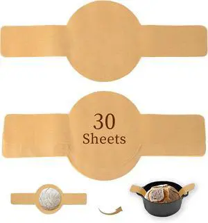 BlissBoard Disposable Sourdough Parchment Bread Sling for Dutch Oven 30 Pcs BlissBoard Disposable Sourdough Parchment Bread Sling for Dutch Oven 30 Pcs