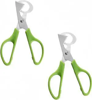 LIUSM Green Quail Egg Cutter Scissors Kitchen Shears Tool-2 Pcs LIUSM Green Quail Egg Cutter Scissors Kitchen Shears Tool-2 Pcs