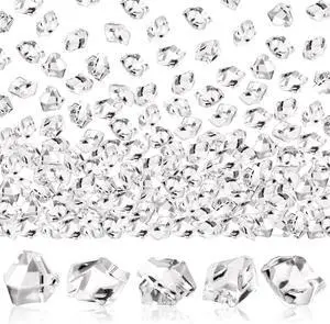 600PCS Fake Crushed Ice Rocks, Acrylic Diamond Crystals Fake Diamonds Plastic Clear Ice Cubes Diamond Table Scatters Acrylic Gems For Vase Fillers Home Decoration Wedding Birthday (Clear) 600PCS Fake Crushed Ice Rocks, Acrylic Diamond Crystals Fake Diamonds Plastic Clear Ice Cubes Diamond Table Scatters Acrylic Gems For Vase Fillers Home Decoration Wedding Birthday (Clear)