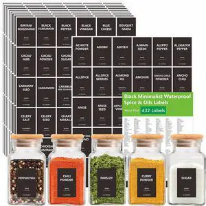 432 Removable Spice Labels, 396 Pre-Printed Herb Seed Seasoning Sauce Oil Vinegar Stickers, 36 Blank Ones, Waterproof Oil&Tear Resistant, No Residue for Kitchen Pantry Containers Jars(White on Black) 432 Removable Spice Labels, 396 Pre-Printed Herb Seed Seasoning Sauce Oil Vinegar Stickers, 36 Blank Ones, Waterproof Oil&Tear Resistant, No Residue for Kitchen Pantry Containers Jars(White on Black)