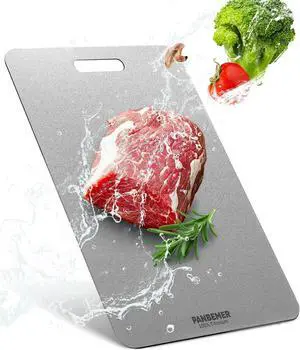 Katori Titanium Cutting Board for Kitchen, Food Grade 100% Pure Titanium Cutting Boards for Kitchen, Non-Toxic Double-Sided Chopping Board, Dishwasher Safe, Easy to Clean 12 x 9 Inch Katori Titanium Cutting Board for Kitchen, Food Grade 100% Pure Titanium Cutting Boards for Kitchen, Non-Toxic Double-Sided Chopping Board, Dishwasher Safe, Easy to Clean 12 x 9 Inch