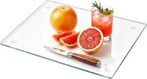 Seelenruhe Tempered Glass Cutting Board for Kitchen Counter, 12x16 inch Clear Cutting Board for Countertop, Non-Slip, Heat-Resistant, Easy to Clean, Kitchen Decoration Seelenruhe Tempered Glass Cutting Board for Kitchen Counter, 12x16 inch Clear Cutting Board for Countertop, Non-Slip, Heat-Resistant, Easy to Clean, Kitchen Decoration