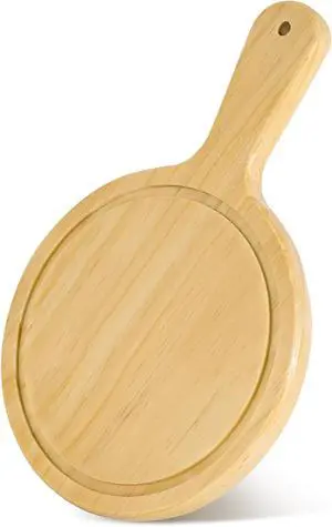 LorisArm 7" Mini Pine Wood Cutting Board with Handle, Small Serving board Wooden Round Pizza Peel Paddle for Homemade Baking Pizza Bread Cake Fruit Vegetables. LorisArm 7" Mini Pine Wood Cutting Board with Handle, Small Serving board Wooden Round Pizza Peel Paddle for Homemade Baking Pizza Bread Cake Fruit Vegetables.