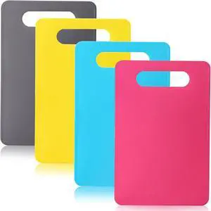 Flexible Cutting Board BPA Free 4 Colored Plastic Cutting Board Mat Set, Dishwasher Safe, 11.4 IN x 7.5 IN, 2mm Thickness Flexible Cutting Board BPA Free 4 Colored Plastic Cutting Board Mat Set, Dishwasher Safe, 11.4 IN x 7.5 IN, 2mm Thickness