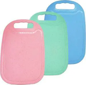 3 Pack Small Cutting Board for Kitchen Wheat Straw Plastic Cute Mini Kids Cutting Boards Fruit Mats 3 Pack Small Cutting Board for Kitchen Wheat Straw Plastic Cute Mini Kids Cutting Boards Fruit Mats