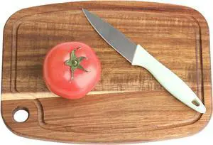 Donxote Acacia Wood Cutting Board, Reversible Small Cutting Board with Juice Groove & Hanging Hole, 10" x 7.3" Wooden Kitchen Prep Board Donxote Acacia Wood Cutting Board, Reversible Small Cutting Board with Juice Groove & Hanging Hole, 10" x 7.3" Wooden Kitchen Prep Board