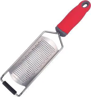 Heavy Duty Cheese Grater, 5.2 Inch x 2.2 Inch Wide Blade Stainless Steel Grater with Rubber Handle for Vegetables, Cheese and Lemon (Red) Heavy Duty Cheese Grater, 5.2 Inch x 2.2 Inch Wide Blade Stainless Steel Grater with Rubber Handle for Vegetables, Cheese and Lemon (Red)