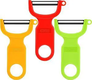 Original Vegetable Peeler Carbon Steel Blade 3-Pack Red/Green/Yellow Original Vegetable Peeler Carbon Steel Blade 3-Pack Red/Green/Yellow