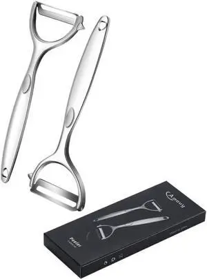 AMOUY Premium Peeler Set - Vegetable,Apple Peelers for Kitchen, Fruit, Carrot, Veggie,Potatoes Peeler,Y-Shaped Stainless Steel Peelers,with Ergonomic Non-Slip Handle & Sharp Blade,Good Sturdy (2PCS) AMOUY Premium Peeler Set - Vegetable,Apple Peelers for Kitchen, Fruit, Carrot, Veggie,Potatoes Peeler,Y-Shaped Stainless Steel Peelers,with Ergonomic Non-Slip Handle & Sharp Blade,Good Sturdy (2PCS)