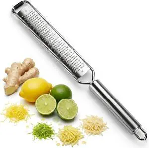 13.5 inch Lemon Zester, 304 Stainless Steel Cheese Grater, Kitchen Tool Metal Zester for Vegetable Fruits, Ginger, Garlic, Nutmeg, Chocolate, Citrus, Lime Zesters & Grater. 13.5 inch Lemon Zester, 304 Stainless Steel Cheese Grater, Kitchen Tool Metal Zester for Vegetable Fruits, Ginger, Garlic, Nutmeg, Chocolate, Citrus, Lime Zesters & Grater.