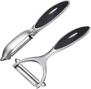 FUHUY Vegetable, Apple Peelers for kitchen, Fruit, Carrot, Veggie, Potatoes Peeler, Y-Shaped and I-Shaped Stainless Steel Peelers, with Ergonomic Non-Slip Handle & Sharp Blade, Good Sturdy (2PCS) FUHUY Vegetable, Apple Peelers for kitchen, Fruit, Carrot, Veggie, Potatoes Peeler, Y-Shaped and I-Shaped Stainless Steel Peelers, with Ergonomic Non-Slip Handle & Sharp Blade, Good Sturdy (2PCS)
