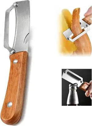 2 in 1 Multi Functional Vegetable Peeler for KitchenVegetable Peeler with Wooden Handle and Bottle Opener, Stainless Steel Blade Kitchen Tool for Fruit Apple Carrot Potato Pumpkin Papaya(1 PCS) 2 in 1 Multi Functional Vegetable Peeler for KitchenVegetable Peeler with Wooden Handle and Bottle Opener, Stainless Steel Blade Kitchen Tool for Fruit Apple Carrot Potato Pumpkin Papaya(1 PCS)