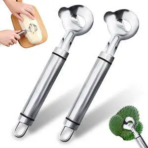 2 PCS Cactus Peeler Tool, Cactus Peeler Spoon, Long Handle Knife with Hole, Kitchen Gadget Accessories 2 PCS Cactus Peeler Tool, Cactus Peeler Spoon, Long Handle Knife with Hole, Kitchen Gadget Accessories