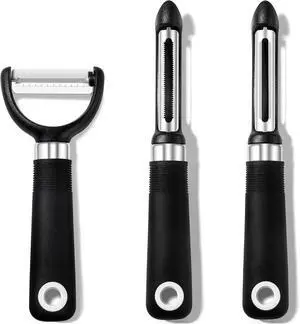Rainspire 3-Piece Peeler Set, Premium Swivel Vegetable Peeler, Kitchen Gadgets Apple Peeler Potato Peeler Veggie Peeler Fruit Peeler, Dishwasher Safe Kitchen Accessories, Black Rainspire 3-Piece Peeler Set, Premium Swivel Vegetable Peeler, Kitchen Gadgets Apple Peeler Potato Peeler Veggie Peeler Fruit Peeler, Dishwasher Safe Kitchen Accessories, Black