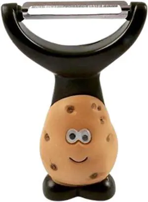 Joie Mr Potato Y-Shaped Peeler, Cute Kitchen Gadget for Vegetables and Fruit, Create Long Wide Veggie Pasta Strands, Stainless Steel Blade Joie Mr Potato Y-Shaped Peeler, Cute Kitchen Gadget for Vegetables and Fruit, Create Long Wide Veggie Pasta Strands, Stainless Steel Blade