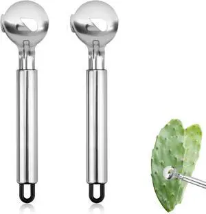 2pcs Spoon Cactus Peeler, Stainless Steel Cuchara Pelador de Nopales Multi-Function Pelador de Nopales Cactus Peeler Tool Chinese Noodle Cutter for Kitchen Gadgets Accessory 2pcs Spoon Cactus Peeler, Stainless Steel Cuchara Pelador de Nopales Multi-Function Pelador de Nopales Cactus Peeler Tool Chinese Noodle Cutter for Kitchen Gadgets Accessory