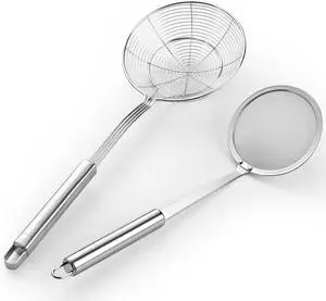 5.3 Inch Spider Strainer With Mesh Fatsoff Soup Scoop,Slotted Spoon For Cooking,Fat Skimmer Spoon For Kitchen Fryer Basket 5.3 Inch Spider Strainer With Mesh Fatsoff Soup Scoop,Slotted Spoon For Cooking,Fat Skimmer Spoon For Kitchen Fryer Basket