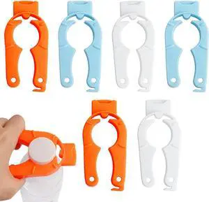 6-Pack Plastic Bottle Cap Opener, 3-in-1 Multi-Purpose Gripper Water Bottle Opener for Arthritic Hands, Easy-Twist Jar Opener Tool for Kitchen, Camping & Outdoor Use (Orange, Blue, White) 6-Pack Plastic Bottle Cap Opener, 3-in-1 Multi-Purpose Gripper Water Bottle Opener for Arthritic Hands, Easy-Twist Jar Opener Tool for Kitchen, Camping & Outdoor Use (Orange, Blue, White)