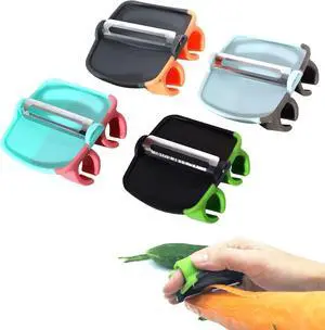 4Pcs Palm Fruit Peeler, Silicone Finger Grips Peeler, Finger Potato Peeler, Hand Vegetable Peeler with Comfortable Rubber Finger Grip for Pumpkin Carrot Cucumber Potato Peeling 4Pcs Palm Fruit Peeler, Silicone Finger Grips Peeler, Finger Potato Peeler, Hand Vegetable Peeler with Comfortable Rubber Finger Grip for Pumpkin Carrot Cucumber Potato Peeling