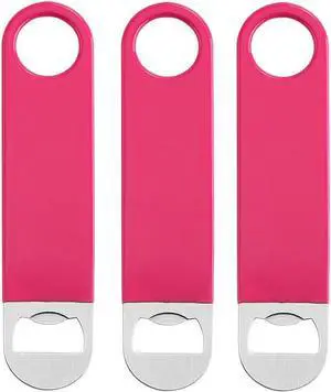 3 Pack 7" Heavy Duty Flat Bottle Opener, Pink 3 Pack 7" Heavy Duty Flat Bottle Opener, Pink