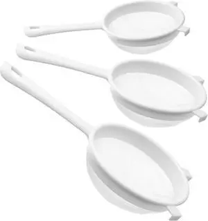 3 PCS Plastic Strainer with Handle Fine Mesh Strainer with Handle Nylon Mesh Strainers Colander Double Ear Fine Food Flour Sifter Food Yogurt Meshes Sieve for Baking Kitchen Colander Sifter Tea Juice 3 PCS Plastic Strainer with Handle Fine Mesh Strainer with Handle Nylon Mesh Strainers Colander Double Ear Fine Food Flour Sifter Food Yogurt Meshes Sieve for Baking Kitchen Colander Sifter Tea Juice
